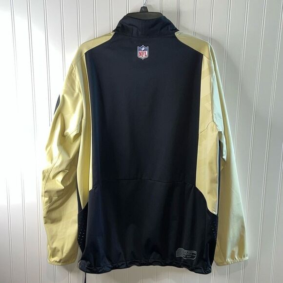 NIKE NFL Mens Jacket Size Large On Field NEW ORLEANS SAINTS 1/4 ZIP Pullover - Picture 8 of 11